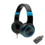 Casti Spacer, cu fir, standard, utilizare multimedia, microfon pe fir, pliabile, banda ajustabila, conectare prin adaptor USB 2.