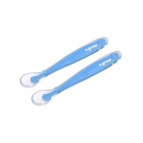 Set 2 lingurite silicon , light blue, U-Grow