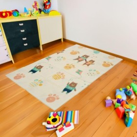 Covor de joaca pentru copii U-Grow, din spuma, pliabil, 2 fete, impermeabil, izolant, 120 x 180 x 1 cm, alfabet