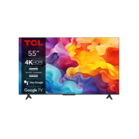 Televizor LED Smart TCL 55V6B (Gama 2024), 4K Ultra HD, 139 cm, Negru/Argintiu