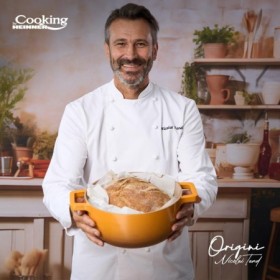 CRATITA ALUMINIU TURNAT + CAPAC 20x10 CM, 2.4L, NICOLAI TAND, ORIGINI, COOKING BY HEINNER