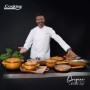 CASEROLA ALUMINIU TURNAT + CAPAC 18x8.5 CM, 1.8 L, NICOLAI TAND, ORIGINI, COOKING BY HEINNER