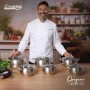 ﻿SEMIOALA INOX+CAPAC 22x11.5L, 4.3L, NICOLAI TAND, ORIGINI, COOKING BY HEINNER