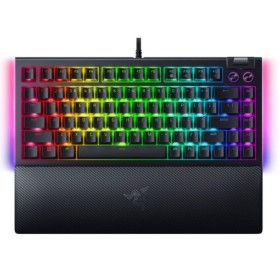 Tastatura mecanica gaming BlackWidow V4 75%, taste ABS, layout Intls. US (ISO),iluminare RGB, cu 6 butoane customizabile, suport