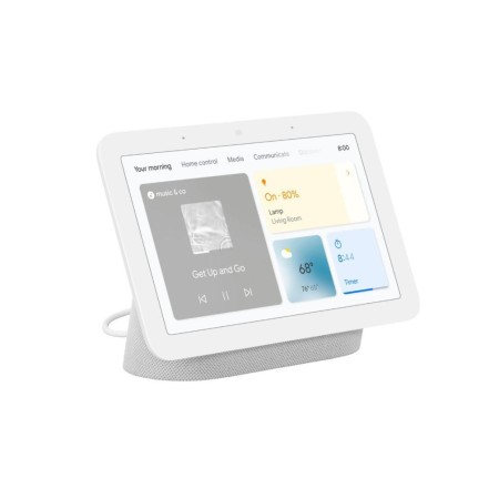 Boxa inteligenta Google Nest Hub (2nd Gen), 7" touchscreen, Wi-Fi, Bluetooth, 3 Microfoane, Alb