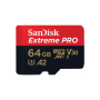 Card de Memorie MicroSDXC  SanDisk Extreme PLUS, 64GB, Clasa 10, R/W speed: up to 100MB/s/ 90MB/s, include adaptor SD (pentru te