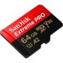 Card de Memorie MicroSDXC  SanDisk Extreme PLUS, 64GB, Clasa 10, R/W speed: up to 100MB/s/ 90MB/s, include adaptor SD (pentru te