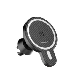 Suport Auto Telefon Serioux, cu incarcare Wireless 15W, compatibil MagSafe, prindere grila ventilatie, Intrare: 5V2A 9V2A, Ieșir