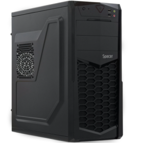 Carcasa Spacer Krypton, Mid Tower NEGRU