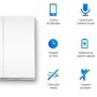 TP-LINK TAPO S220 intrerupator inteligent dublu (NECESITA HUB TAPO), Wireless: 868 MHz, incarcare maxima: 600 W LED/600W CFL/100