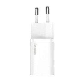 INCARCATOR retea Baseus Super Si, Quick Charge 20W, 1 x USB Type-C 5V/3A, alb