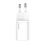 INCARCATOR retea Baseus Super Si, Quick Charge 20W, 1 x USB Type-C 5V/3A, alb