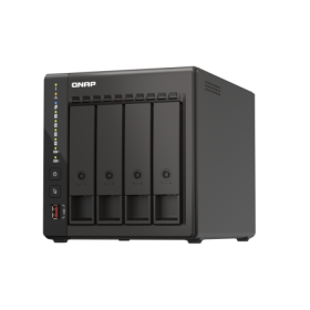 NAS QNAP 453E 4-Bay, CPU Intel Celeron J6412 4-core/4-thread processor, burst max. 2.6 GHz, RAM 8 GB DDR4 onboard not expandable