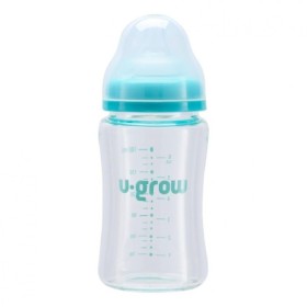 Biberon de sticla180 ml+2 tetine, U-Grow