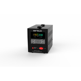 Stabilizator de tensiune Serioux Relay 101-1500VA, putere 1500VA/900W, tip releu, transformator toroidal, interval tensiune intr