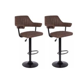 SET 2 SCAUNE BAR VINTAGE BROWN