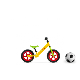 METAL BALANCE BIKE, SEVEN, MODEL WTP, 12 INCH, GALBEN VERDE