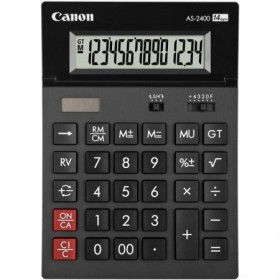 Calculator birou Canon AS2400, 14 digiti, ribbon, display LCD ajustabil, functie business, tax si conversie moneda