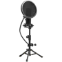 LORGAR Voicer 721, Gaming Microphone, Black, USB condenser microphone with tripod stand, pop filter, including 1 microphone, 1 H