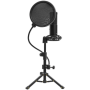 LORGAR Voicer 721, Gaming Microphone, Black, USB condenser microphone with tripod stand, pop filter, including 1 microphone, 1 H