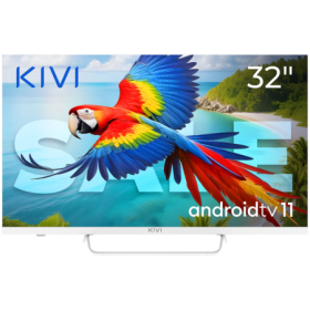 32", White, HD 2k, Android TV 11, Black, 1920x1080, 60 Hz, AV1, Sound 2x8W, 26 kWh/1000h, Energy E, WiFi5G, BT5.1, 3xHDMI, 2xUSB
