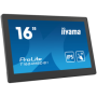IIYAMA Monitor LED T1624MSC-B1 15.6” Full HD PCAP 10pt touchscreen monitor with IPS panel technology, integrated media player an