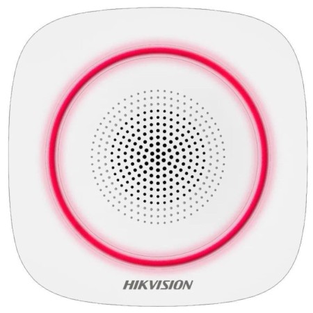 Sirena interior wireless AX PRO Hikvision DS-PS1-I-WE( Red indicator ) supporting 868MHz two-way communication via Cam-X protoco