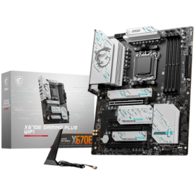 MSI X670E GAMING PLUS WIFI, ATX, Socket AM5, AMD x670 4 x DDR5 UDIMM Dual Channel up to 7800+(OC)MHz, 1x PCIe 4.0/3.0 x16 slot, 