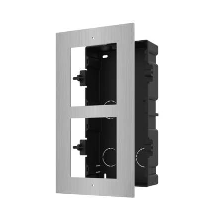 Panou frontal pentru 2 module de videointerfon modular Hikvision DS-KD- ACF2/S permite conectarea a 2 module de interfon modular