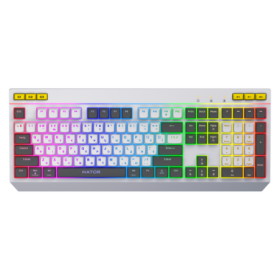 Tastatura mecanica cu fir Hator Icefall, conectivitate USB, polling rate 1000Hz, iluminare RGB pentru 8 zone diferite, tip switc