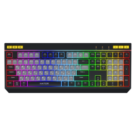 Tastatura mecanica cu fir Hator Icefall, conectivitate USB, polling rate 1000Hz, iluminare RGB pentru 8 zone diferite, tip switc