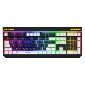 Tastatura mecanica cu fir Hator Icefall, conectivitate USB, polling rate 1000Hz, iluminare RGB pentru 8 zone diferite, tip switc