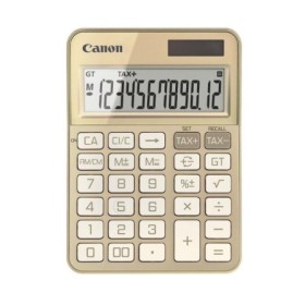 """Calculator birou Canon KS-125KB-GD, Gold, 12 digits, 29 keys, dual power, M+, M-,RM/CM, Tax+, Tax-"""