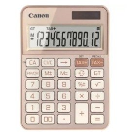 """Calculator birou Canon KS-125KB-RG, Rose Gold, 12 digits, 29 keys, dual power Solar+baterie, M+, M-,RM/CM, Tax+, Tax-, Bateri