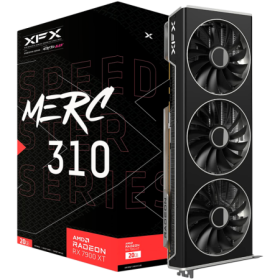 XFX AMD Video Card RX-7900XT Speedster MERC310 Black 20GB GDDR6 320bit, 2560 MHz / 20Gbps, 3x DP, 1x HDMI, 3 fan, 2 slot