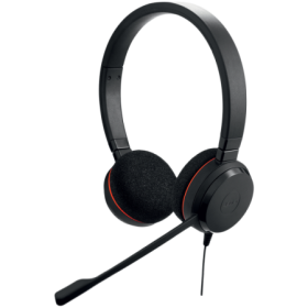JABRA EVOLVE 20 MS Stereo USB Headband, Noise cancelling, USB connector, with mute-button and volume control on the cord, with f