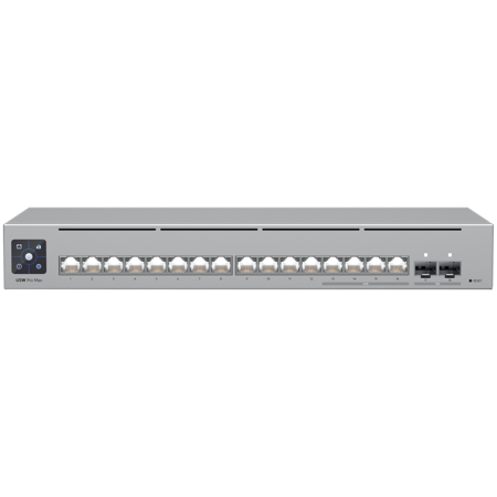 Ubiquiti 16-port, Layer 3 Etherlighting switch 2.5 GbE and versatile mounting options, 4x 2.5 GbE RJ45 ports, 12x GbE RJ45 ports