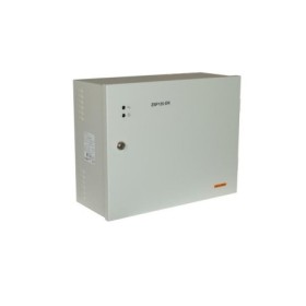 Sursa de alimentare pentru sisteme de detectie incendiu 24V/3A in cutie  metalica, loc pentru 2 acumulatori 12V/18A. Sursele sun