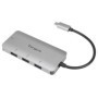 Hub USB Targus, USB-C la 4xUSB-A 3.0, porturi compatibile cu Windows®, MacOS® si Chromebook, argintiu