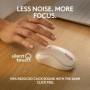 Mouse Logitech MK240 Silent Wireless, optic, interfata Bluetooth, rezolutie 1000 DPI, alb