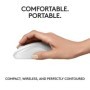 Mouse Logitech MK240 Silent Wireless, optic, interfata Bluetooth, rezolutie 1000 DPI, alb