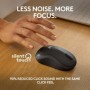 Mouse Logitech M240 Silent Graphite, rezolutie 1000 DPI, conectare wireless, interfata USB, gri