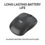 Mouse Logitech M240 Silent Graphite, rezolutie 1000 DPI, conectare wireless, interfata USB, gri