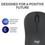 Mouse Logitech M240 Silent Graphite, rezolutie 1000 DPI, conectare wireless, interfata USB, gri