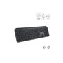 Tastatura Logitech MX Keys S, Iluminare, 2.4GHz&Bluetooth, USB-C, US INTL layout, graphite/negru