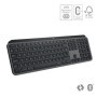 Tastatura Logitech MX Keys S, Iluminare, 2.4GHz&Bluetooth, USB-C, US INTL layout, graphite/negru