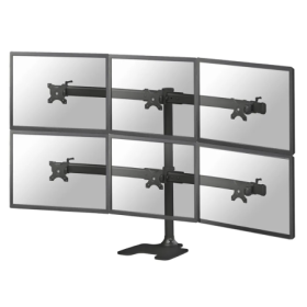 Suport 6 monitoare de birou Neomounts FPMA-D700DD6 pentru display-uri cu diagonale 10"-27", sistem de prindere VESA 100x100~100x