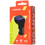 CANYON Universal 3xUSB car adapter, Input 12V-24V, Output DC USB-A 5V/2.4A(Max) + Type-C PD 18W, with Smart IC, Black+Purple wit