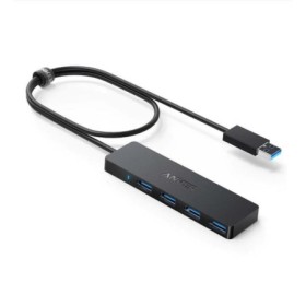 HUB USB Anker 4-in-1, porturi: 4 x USB 3.2 gen 1, conectare prin USB 2.0 (T), rata transfer 5 Gbps, ABS, negru