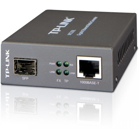 "Omada 10/100/1000 Mbps RJ45 to 1000 Mbps SFP Slot Supporting MiniGBIC Modules PORT: 1× Gigabit SFP Slot, 1× Gigabit RJ45 Port (
